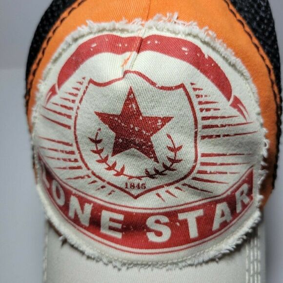 KBETHOS Lonestar Snapback Hat Distressed Baseball Cap Mesh Back Adjustable - Picture 5 of 11